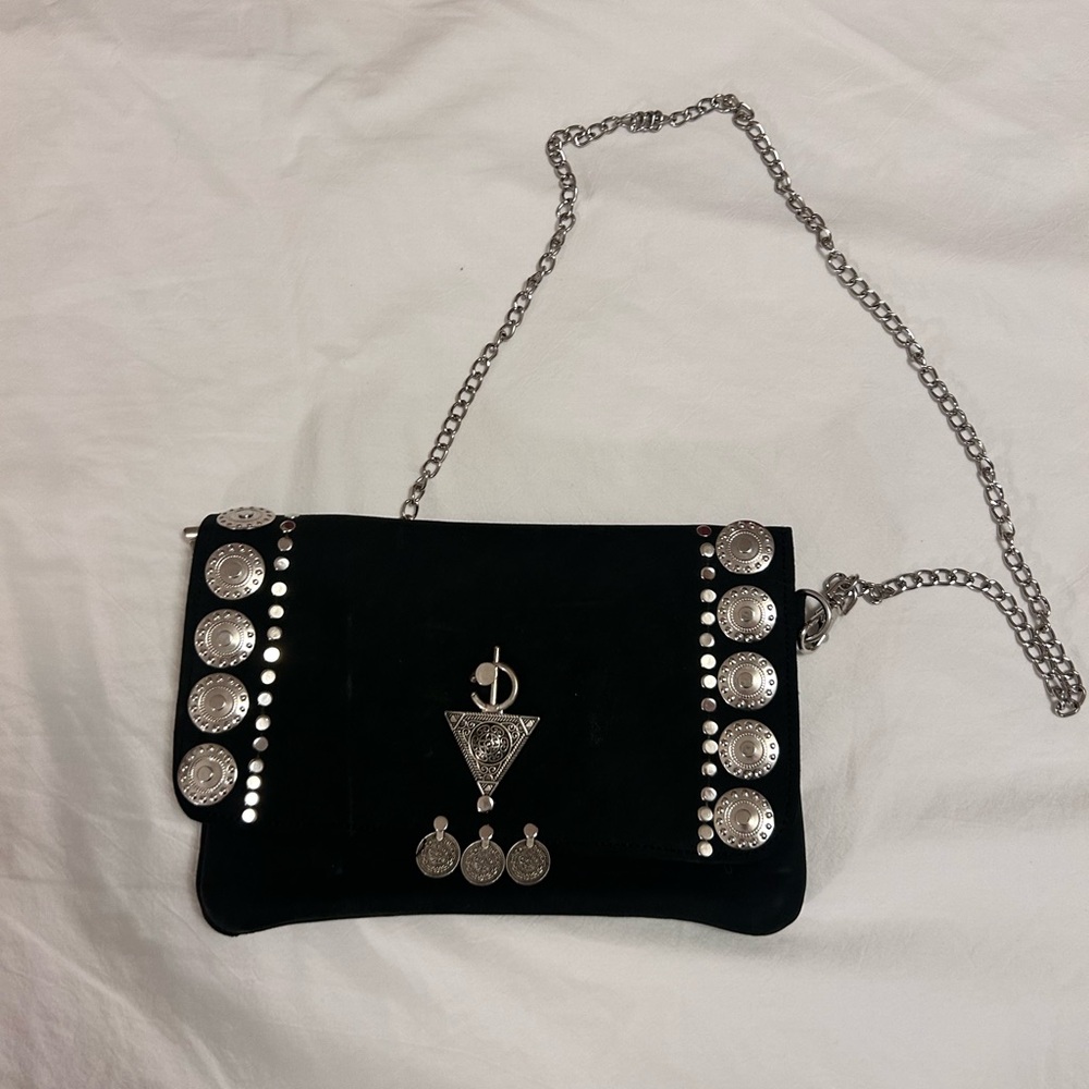 *Never used* Handmade leather crossbody bag from Morocco